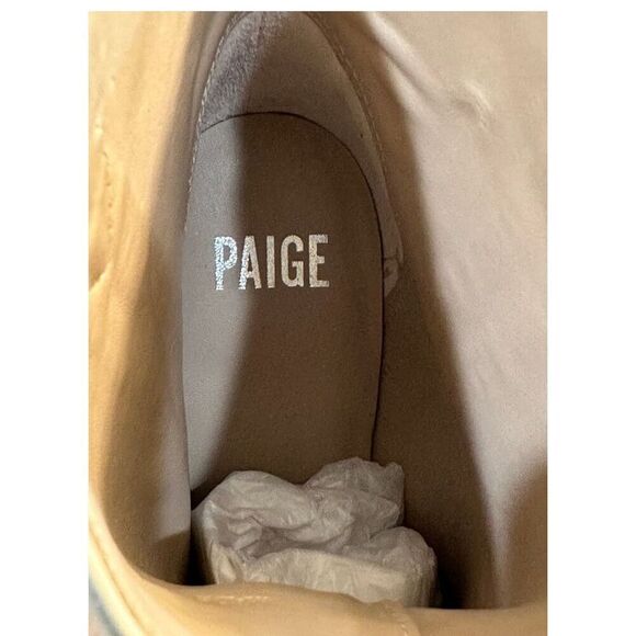 PAIGE $378 Porter Ankle Boot Ivory Western Pointed Toe Leather Block Heel Women’ - Picture 6 of 13